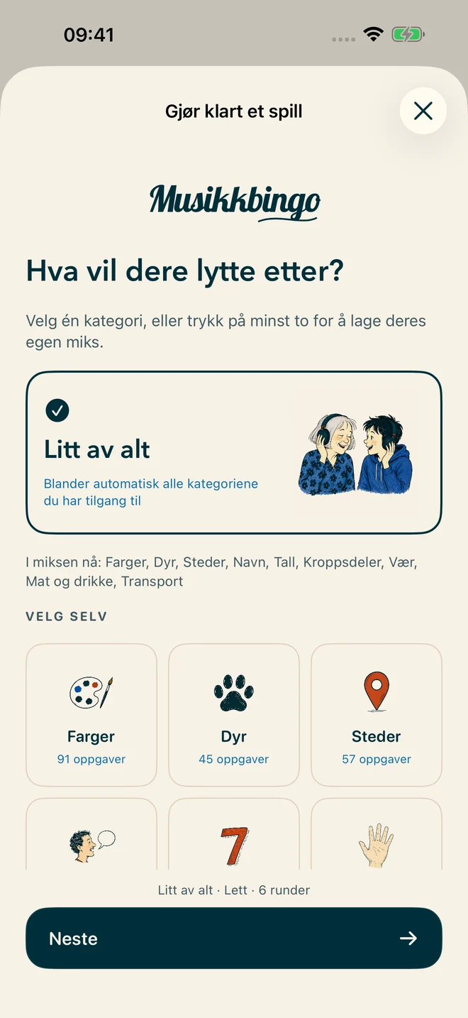 Appens ni ordkategorier